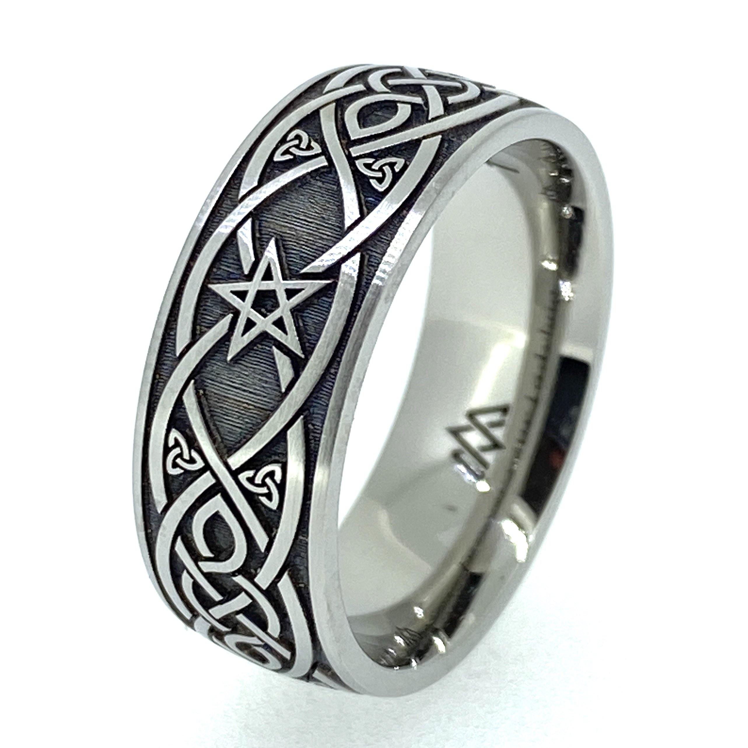 Engraved 2024 titanium ring